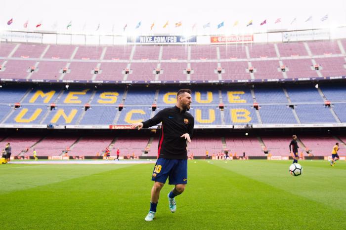 El Camp Nou, vacío durante el 1-O