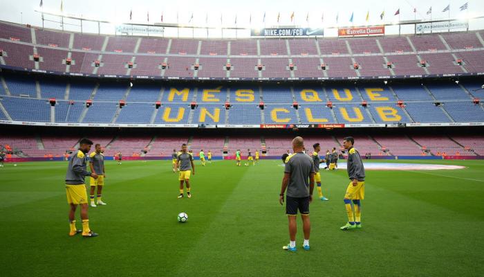 El Camp Nou, vacío durante el 1-O