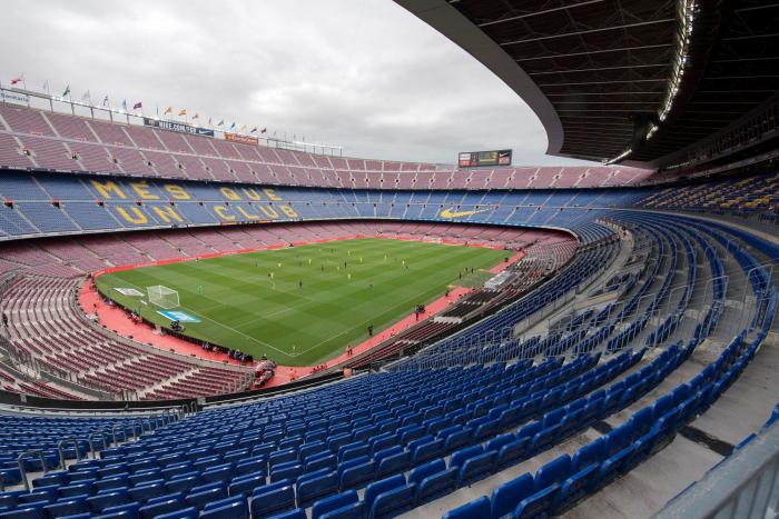 El Camp Nou, vacío durante el 1-O