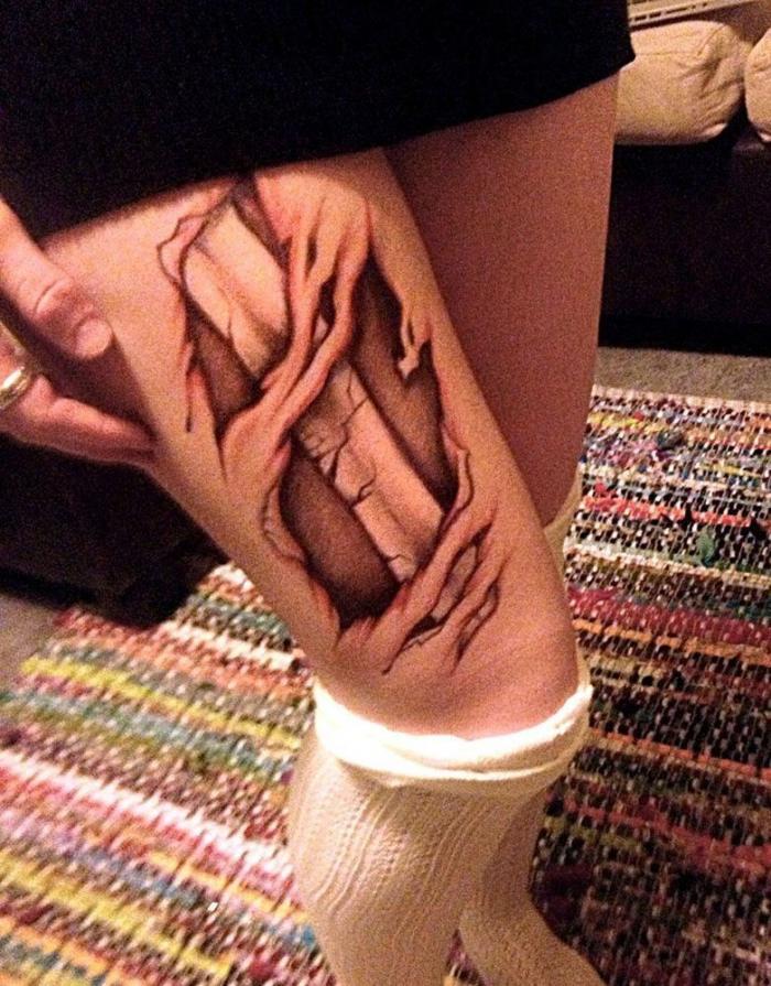 Leg Art: cuando hacerse dibujos con boli en la pierna se va de las manos (FOTOS)