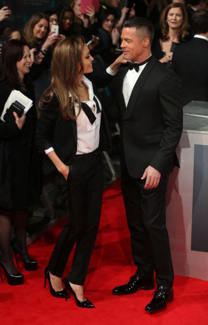 Angelina Jolie y Brad Pitt en los Bafta: pareja de smoking (FOTOS)