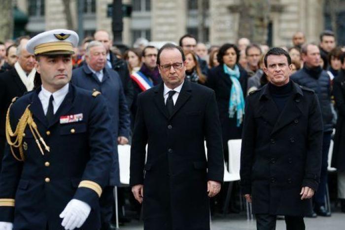 Las autoridades rinden un sobrio homenaje a las víctimas del terrorismo en París en el primer aniversario de Charlie Hebdó