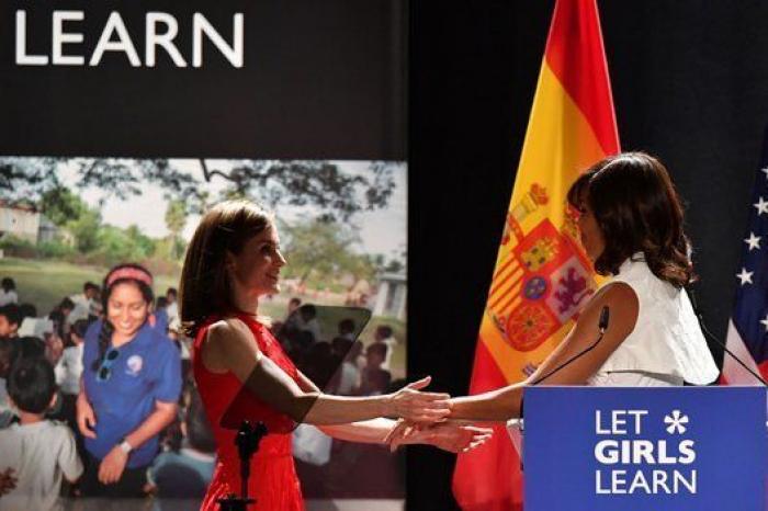 Michelle Obama y la reina Letizia, juntas en Madrid en favor de la escolarización de las niñas