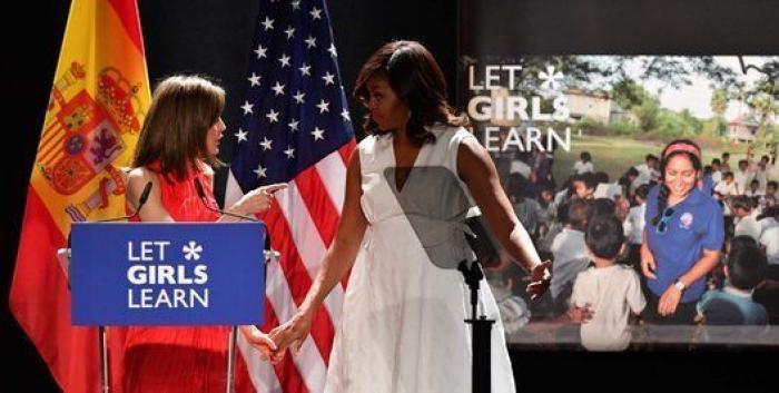 Michelle Obama y la reina Letizia, juntas en Madrid en favor de la escolarización de las niñas