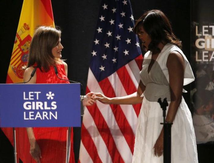 Michelle Obama y la reina Letizia, juntas en Madrid en favor de la escolarización de las niñas