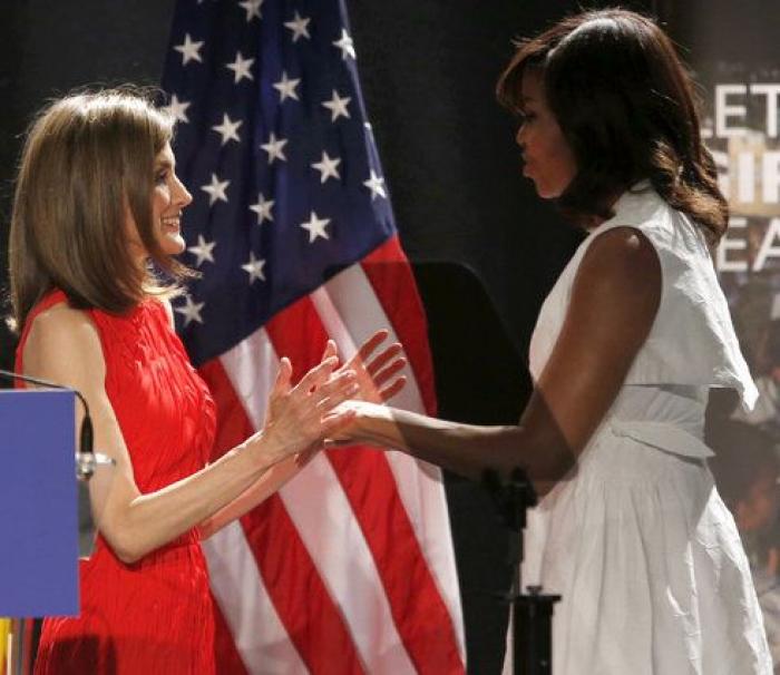 Michelle Obama y la reina Letizia, juntas en Madrid en favor de la escolarización de las niñas