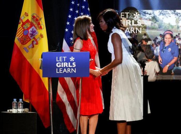 Michelle Obama y la reina Letizia, juntas en Madrid en favor de la escolarización de las niñas