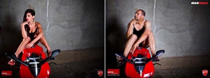 Serie MANigale, de Motocorsa: ¿Y si los anuncios de motos los protagonizasen hombres? (FOTOS)