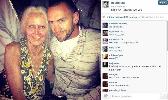 Heidi Klum se disfraza de ella misma con 40 años más en su tradicional fiesta de Halloween (FOTOS)