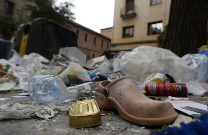 La huelga de limpieza de Madrid no tiene visos de acabar y la ciudad está así (FOTOS)