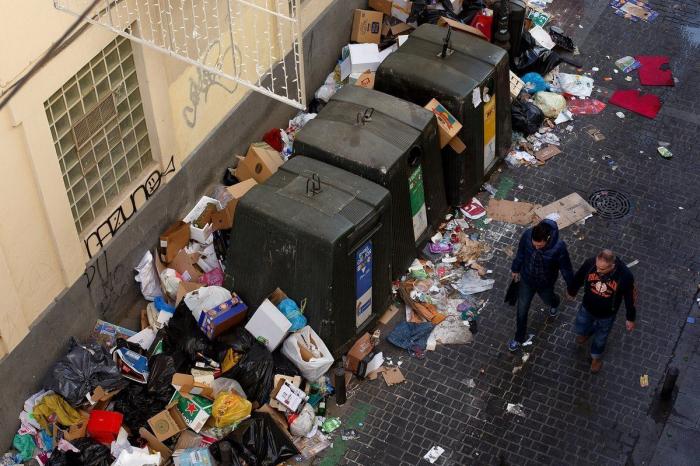 La huelga de limpieza de Madrid no tiene visos de acabar y la ciudad está así (FOTOS)