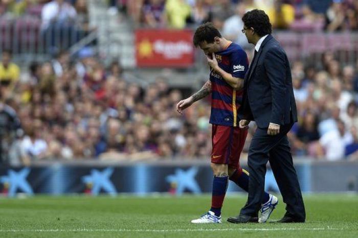 Messi abandona lesionado en el partido ante Las Palmas