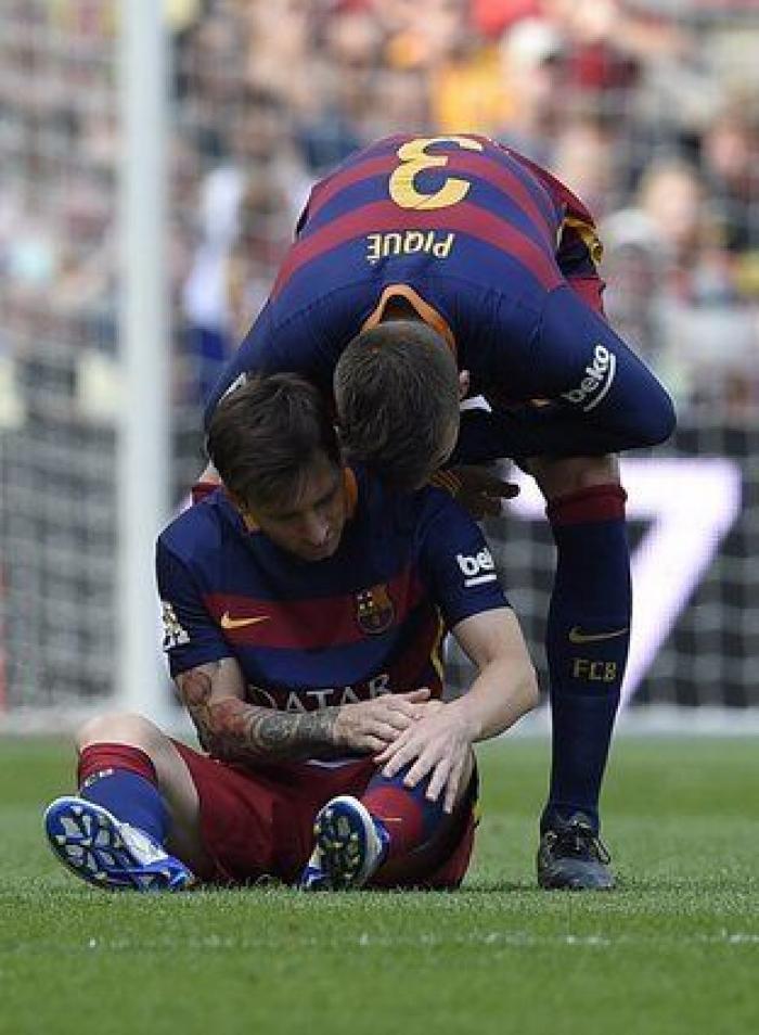 Messi abandona lesionado en el partido ante Las Palmas