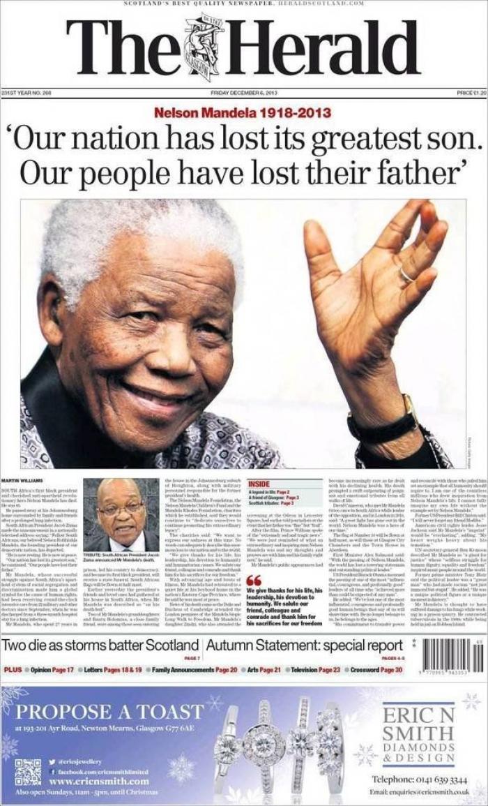 Sudáfrica celebra día de oración en honor de Nelson Mandela