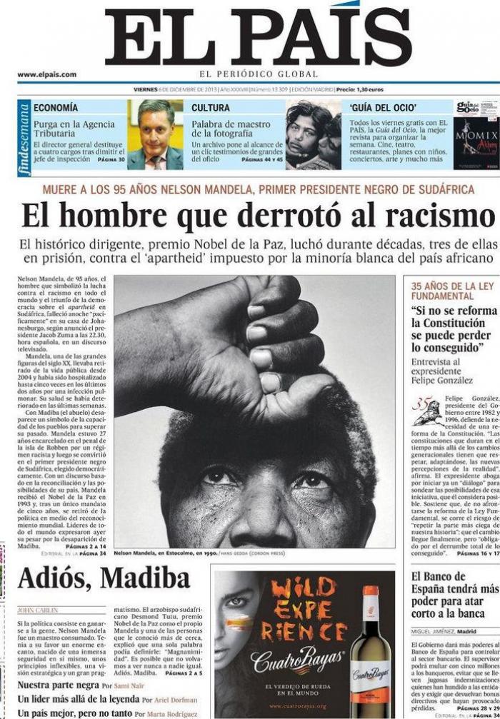 Sudáfrica celebra día de oración en honor de Nelson Mandela