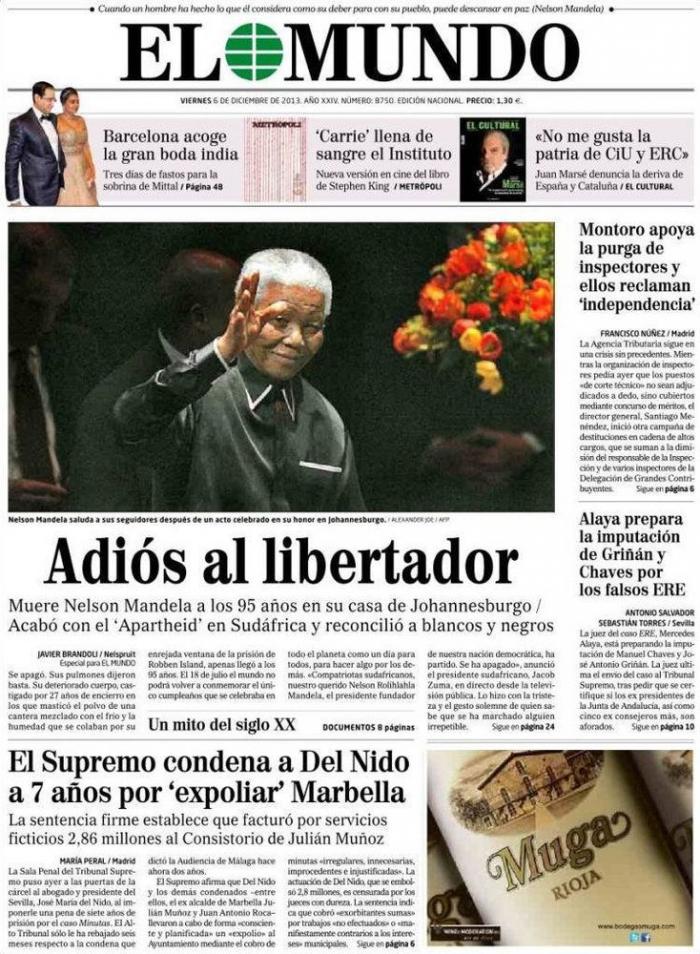 Sudáfrica celebra día de oración en honor de Nelson Mandela