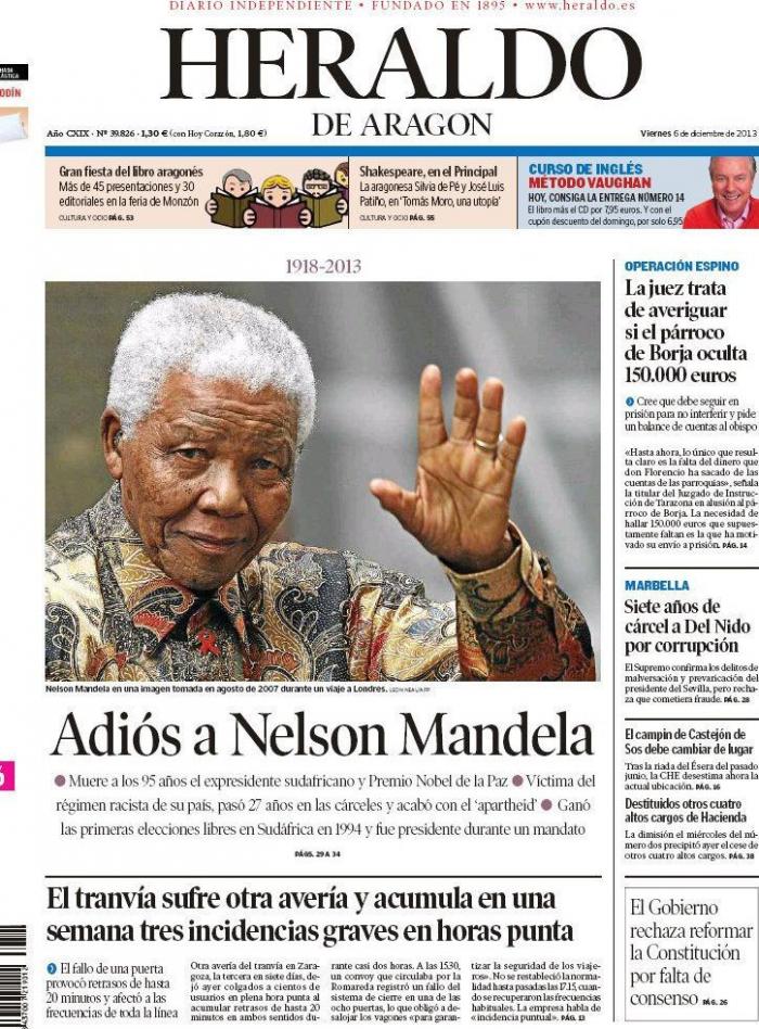 Sudáfrica celebra día de oración en honor de Nelson Mandela