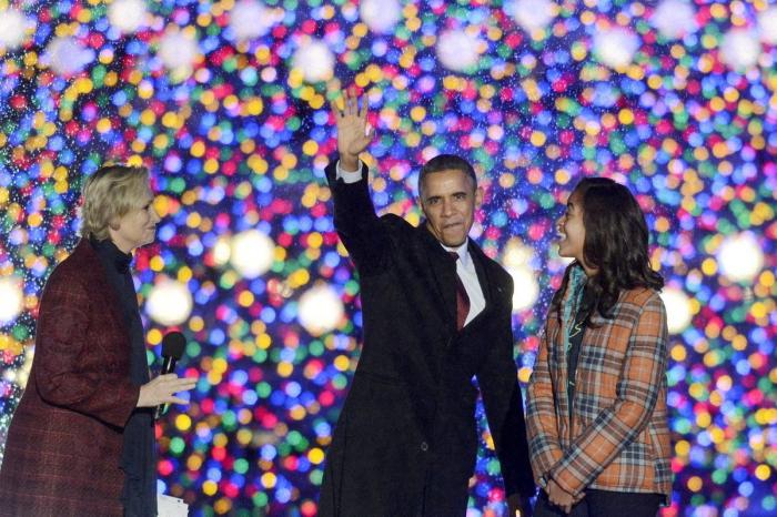 Los Obama encienden el árbol de Navidad de la Casa Blanca (FOTOS, VÍDEO)