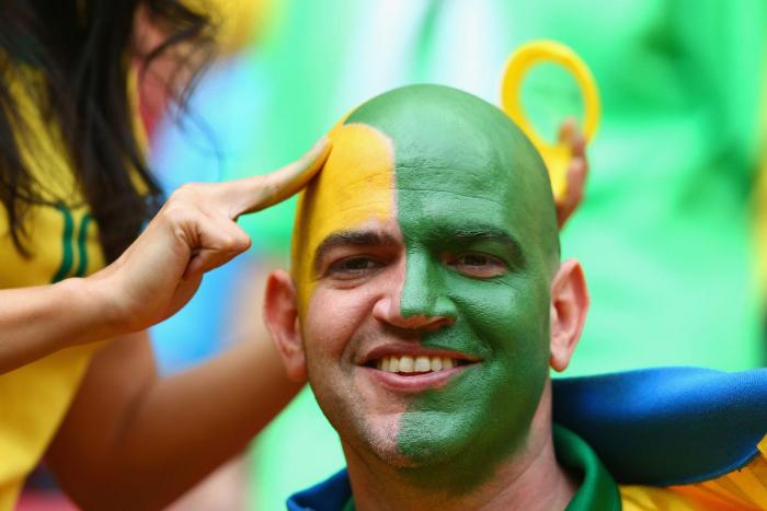 37 rostros pintados con los colores del Mundial (FOTOS)