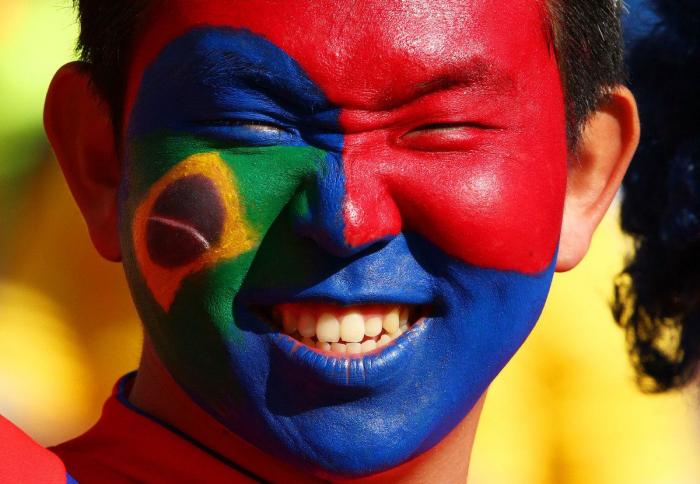 37 rostros pintados con los colores del Mundial (FOTOS)