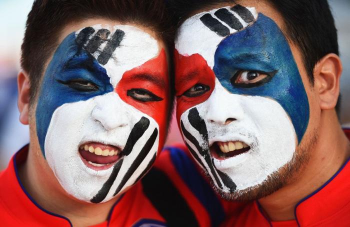 37 rostros pintados con los colores del Mundial (FOTOS)