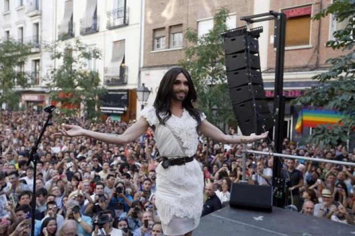 Conchita Wurst inaugura las Fiestas del Orgullo Gay 2014 en Madrid (FOTOS)