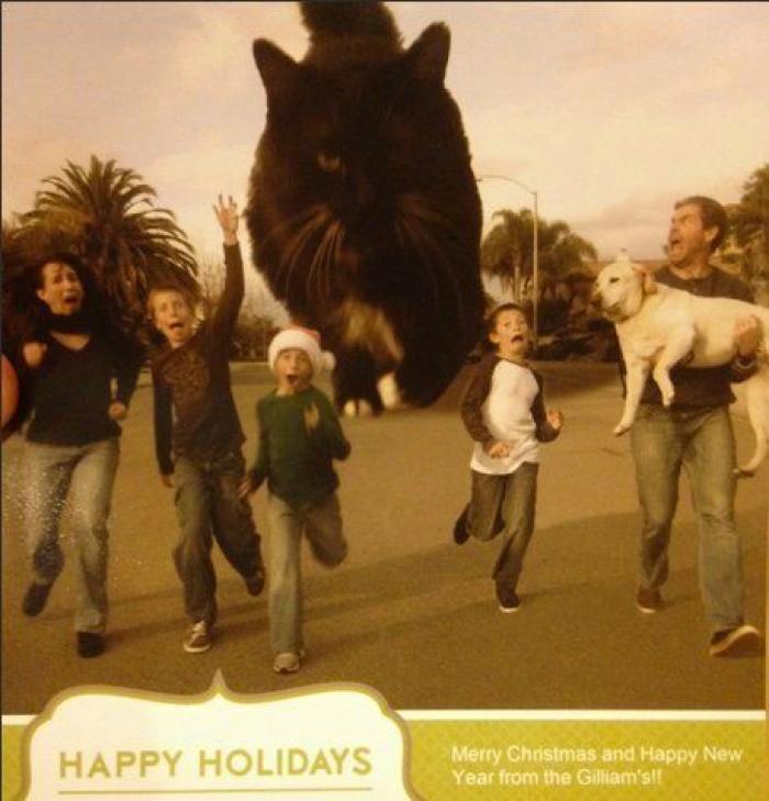 Felicitaciones de Navidad con fotos de familia... originales (FOTOS)