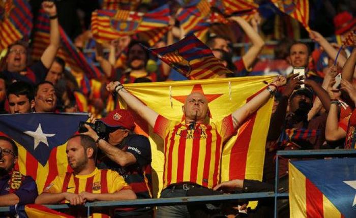 Así lucieron las esteladas en la final de la Copa del Rey