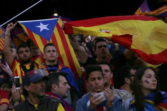Así lucieron las esteladas en la final de la Copa del Rey