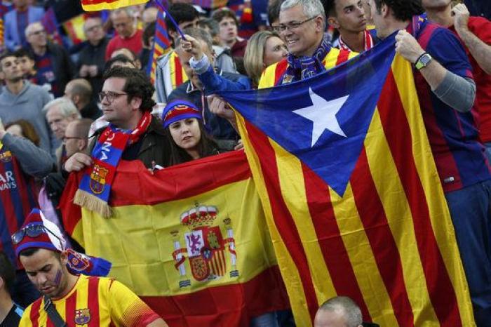 Así lucieron las esteladas en la final de la Copa del Rey