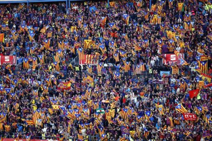 Así lucieron las esteladas en la final de la Copa del Rey