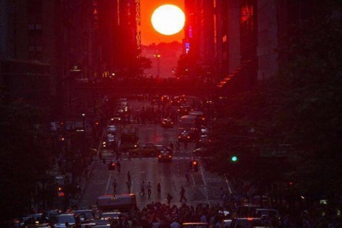 Manhattanhenge: la fascinante alineación solar con las calles de Manhattan (FOTOS)
