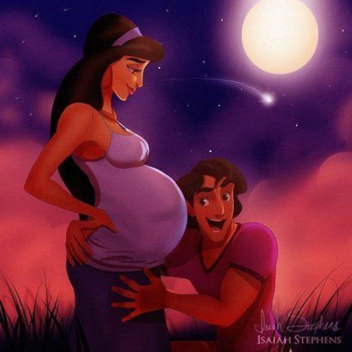Un artista imagina a las princesas Disney siendo madres