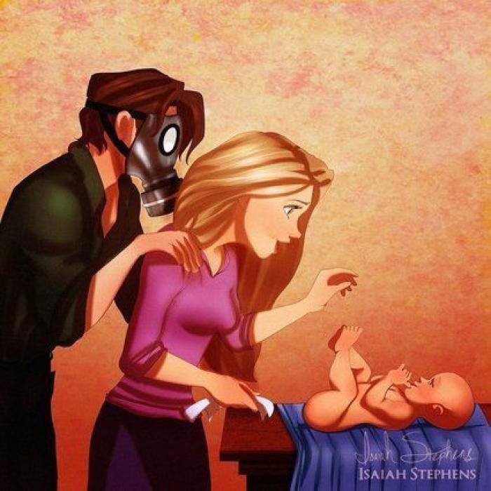 Un artista imagina a las princesas Disney siendo madres
