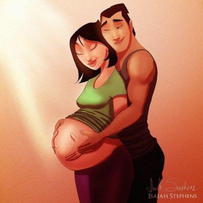 Un artista imagina a las princesas Disney siendo madres