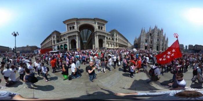 Las aficiones de Madrid y Atlético toman Milán (FOTOS)