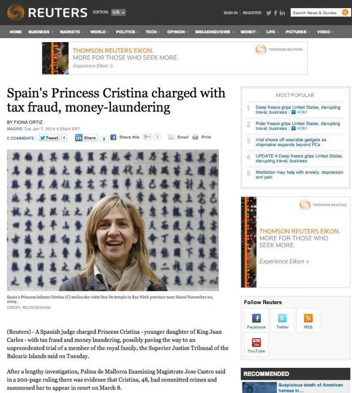 Reacciones a la imputación de la infanta: "paso lógico", "respeto", "igualdad en la Justicia"...