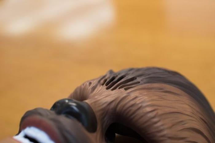 ¿Cómo es una auténtica máscara de Chewbacca?