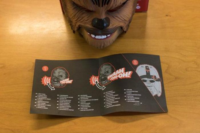 ¿Cómo es una auténtica máscara de Chewbacca?