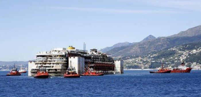 Naufragio del 'Costa Concordia': fotos de su llegada a Génova