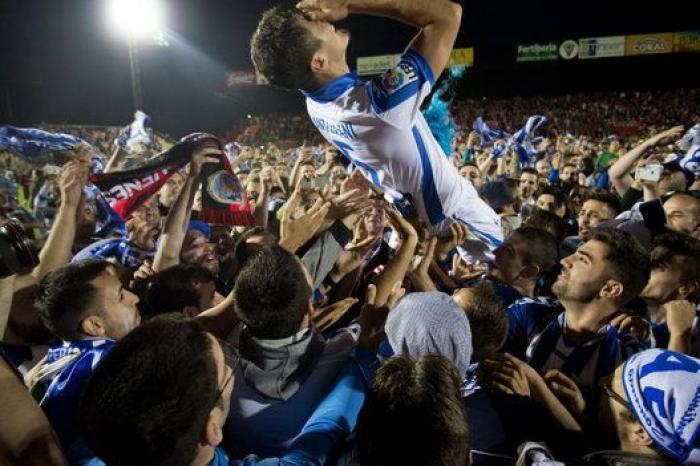 La fiesta por el ascenso del Leganés