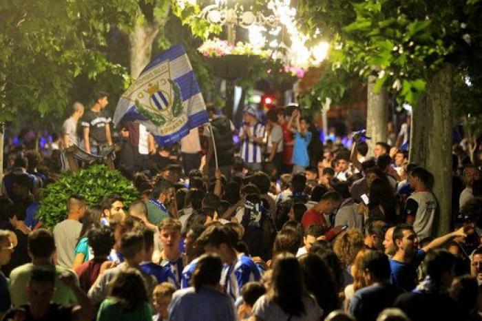 La fiesta por el ascenso del Leganés