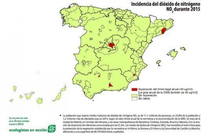 Pese a la pandemia, España sigue respirando aire contaminado
