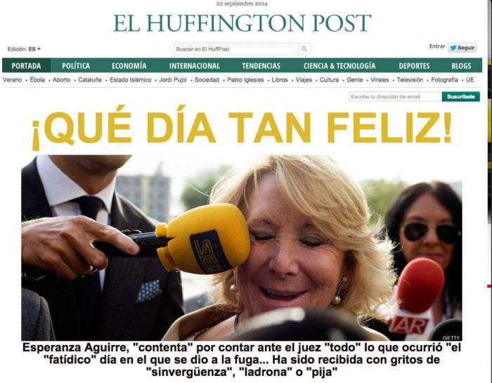 Esperanza Aguirre acude a declarar como imputada por la financiación ilegal del PP
