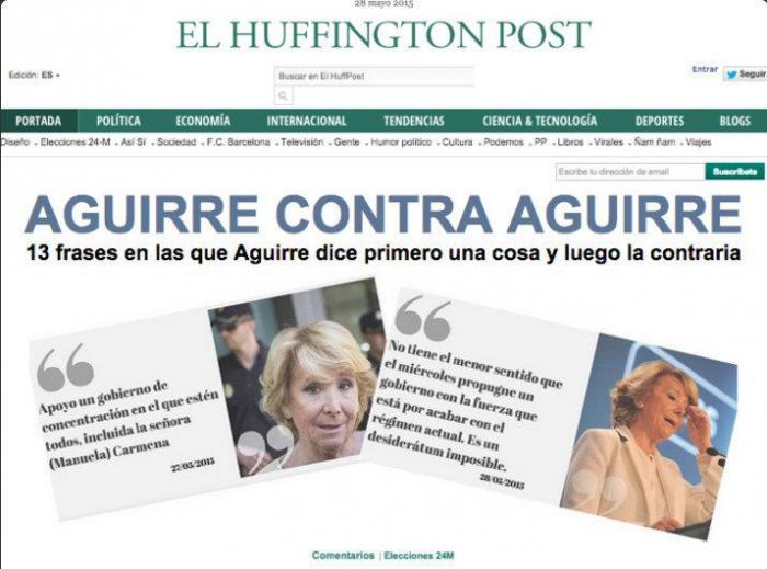 Esperanza Aguirre acude a declarar como imputada por la financiación ilegal del PP