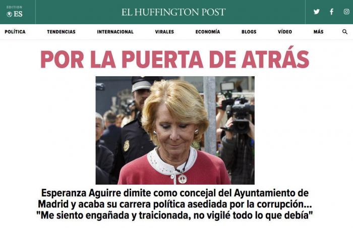 Esperanza Aguirre acude a declarar como imputada por la financiación ilegal del PP