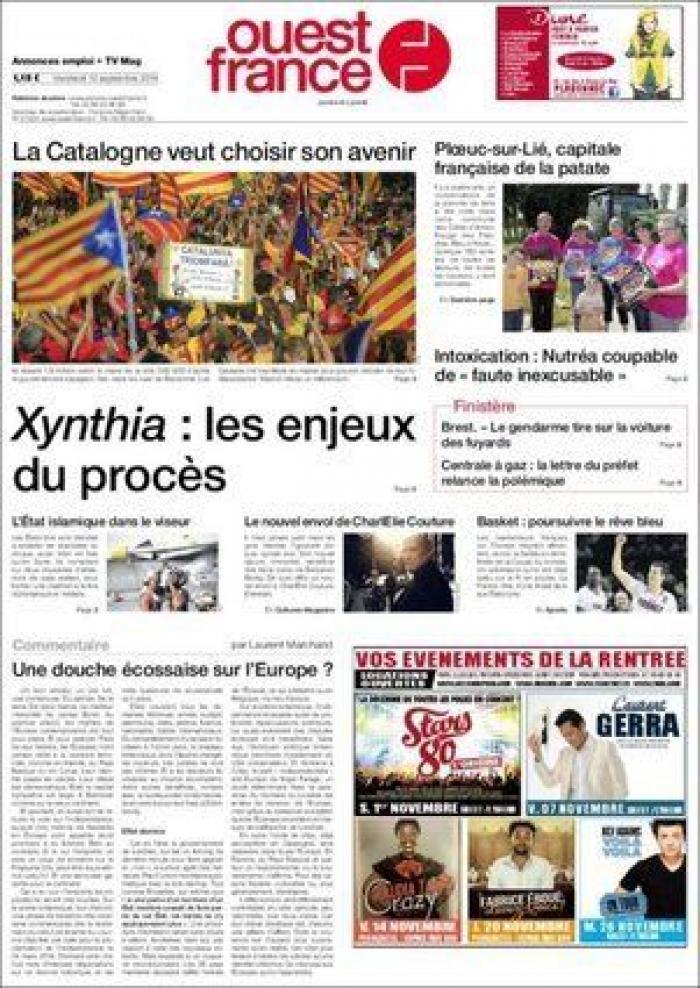 Diada 2014: La 'V' independentista en la prensa nacional... e internacional (FOTOS)