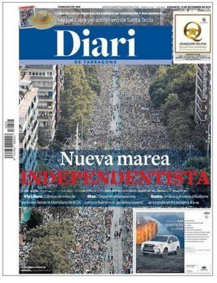 La manifestación de la Diada reúne a tan sólo 150.000 personas, la cifra más baja en la última década