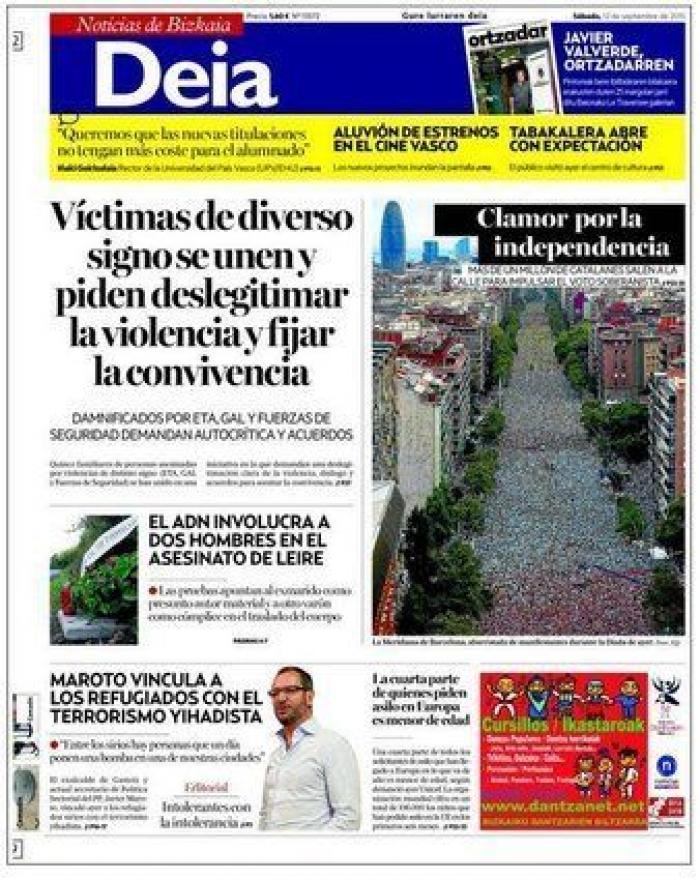 La manifestación de la Diada reúne a tan sólo 150.000 personas, la cifra más baja en la última década