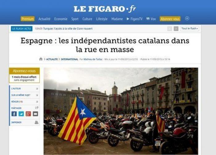 La manifestación de la Diada reúne a tan sólo 150.000 personas, la cifra más baja en la última década